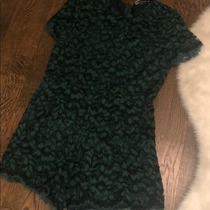 Green Lace Romper Zara